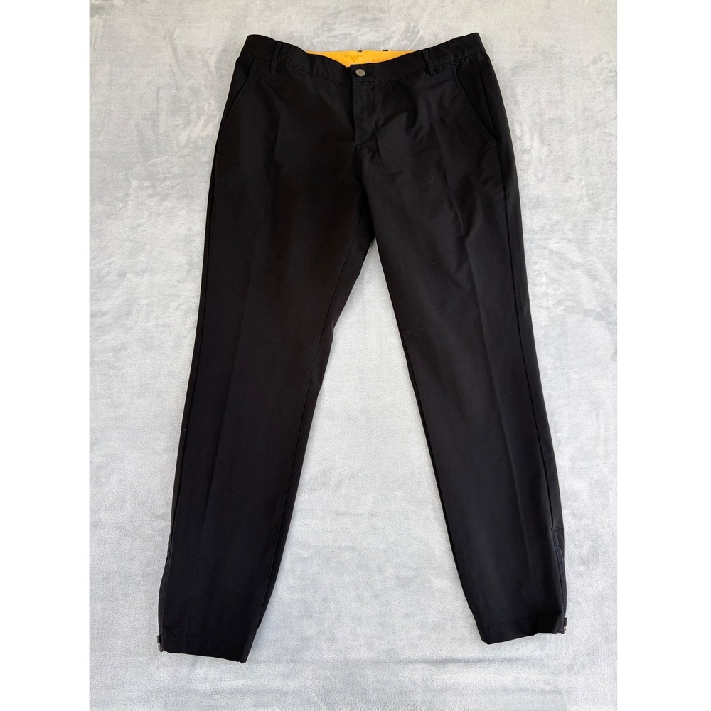 Avalon Men Players Jogger Pants 34-R Black Ankle Zip Golf Pants Athletic Active